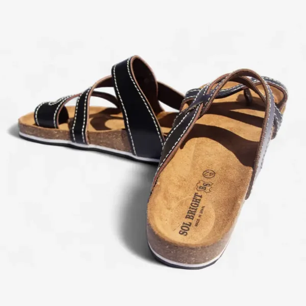 African Men Leather Cork Sandals