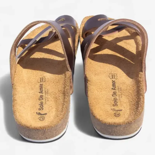 African Men Leather Cork Sandals