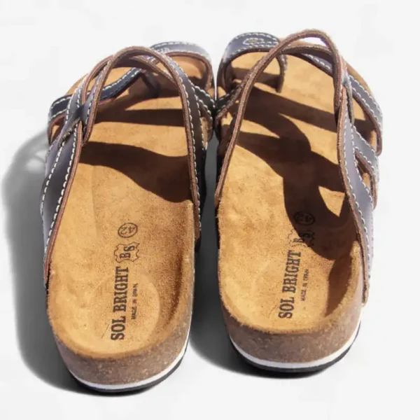 African Men Leather Cork Sandals