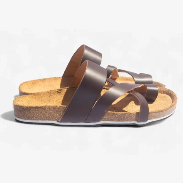 African Men Leather Cork Sandals