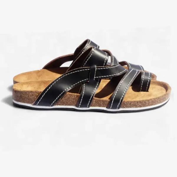 African Men Leather Cork Sandals