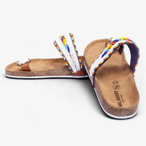 Beaded Women Cork Sandals