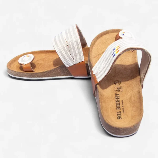 Beaded Women Cork Sandals