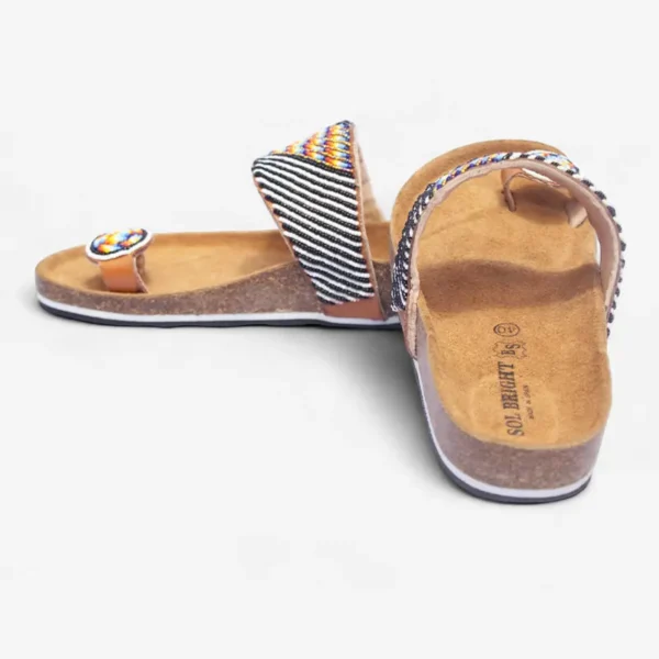 Beaded Women Cork Sandals