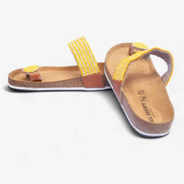 Beaded Women Cork Sandals