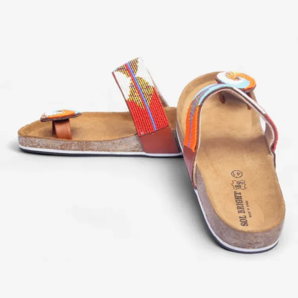 Beaded Women Cork Sandals