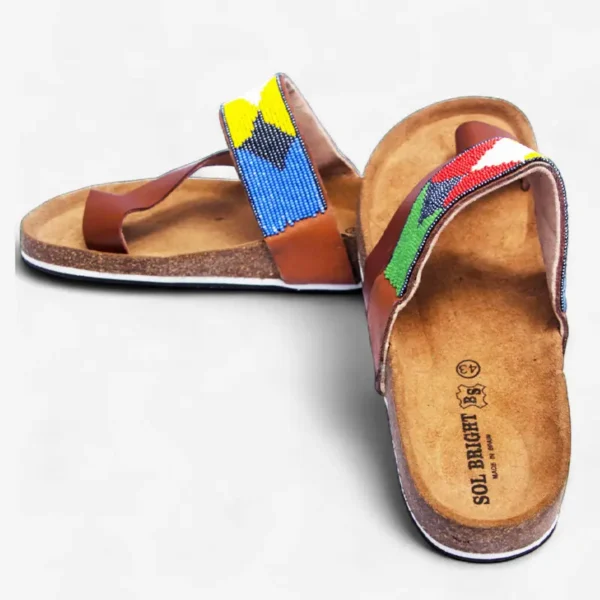 Beaded Women Cork Sandals