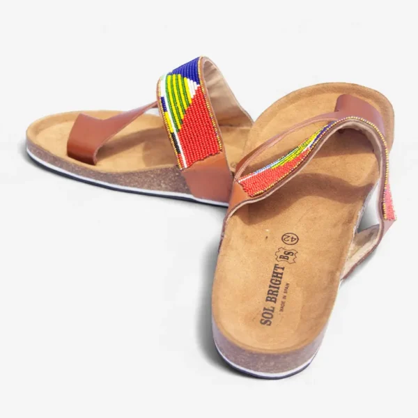 Beaded Women Cork Sandals