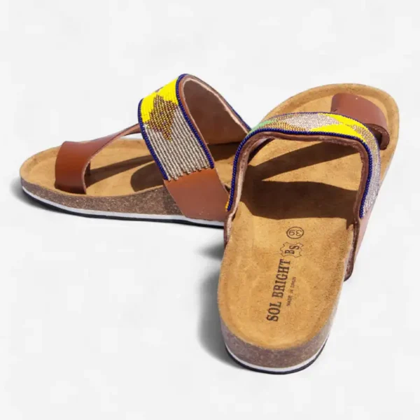 Beaded Women Cork Sandals
