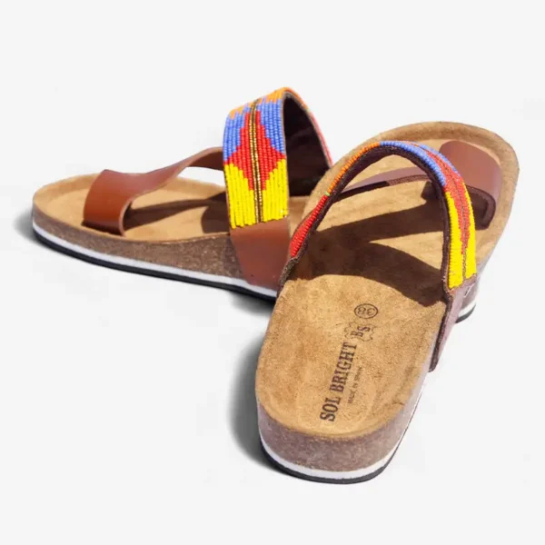 Beaded Women Cork Sandals
