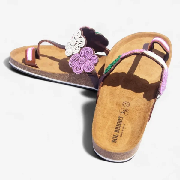Beaded Women Cork Sandals