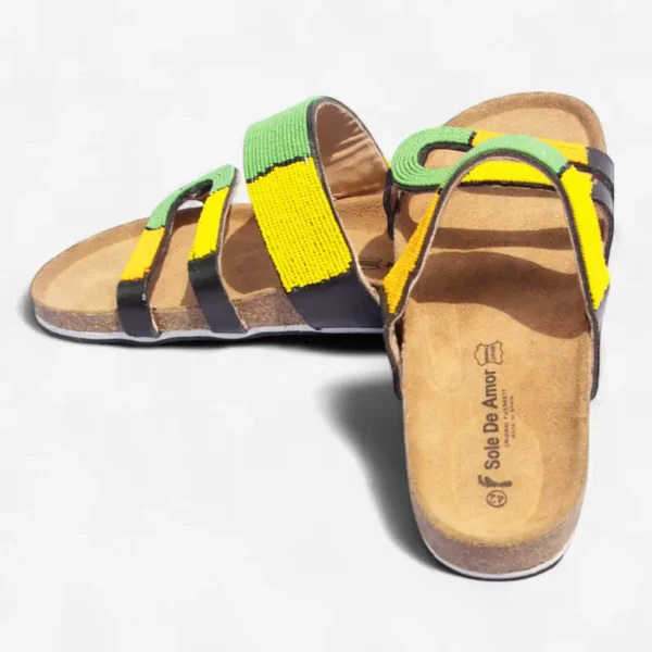 Beaded Women Cork Sandals