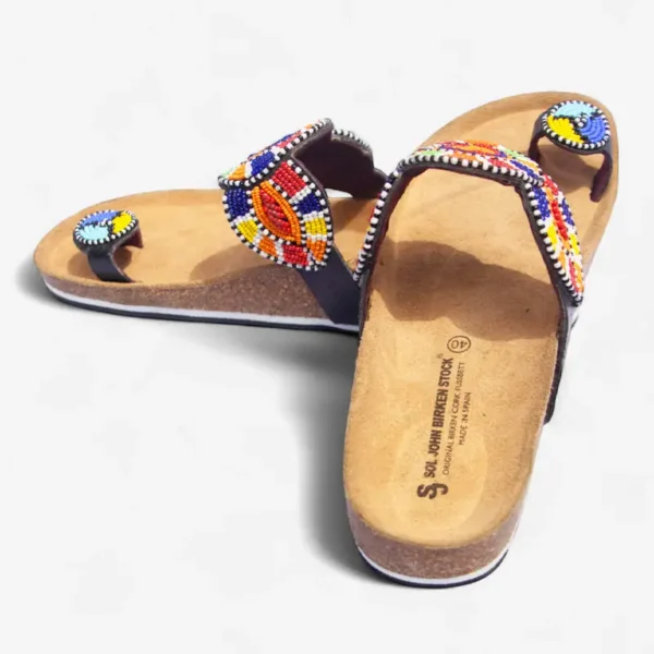 Beaded Women Cork Sandals