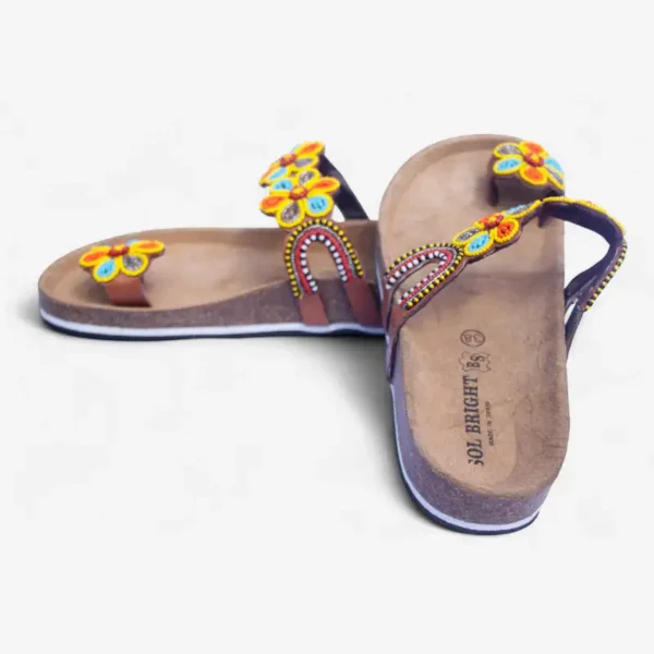 Beaded Women Cork Sandals