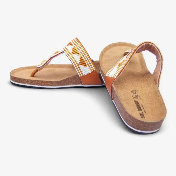 Beaded Women Cork Sandals