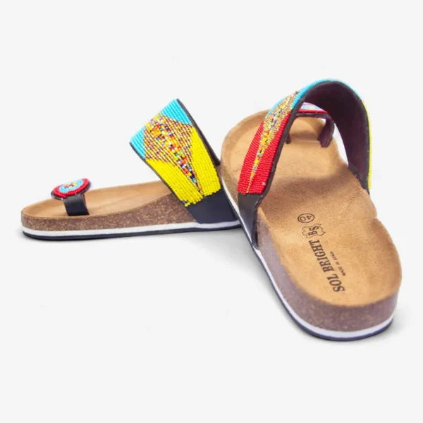 Beaded Women Cork Sandals