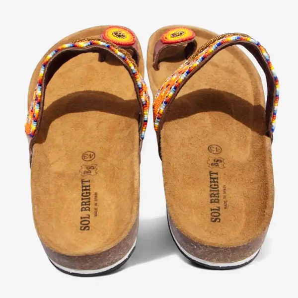 Beaded Women Cork Sandals