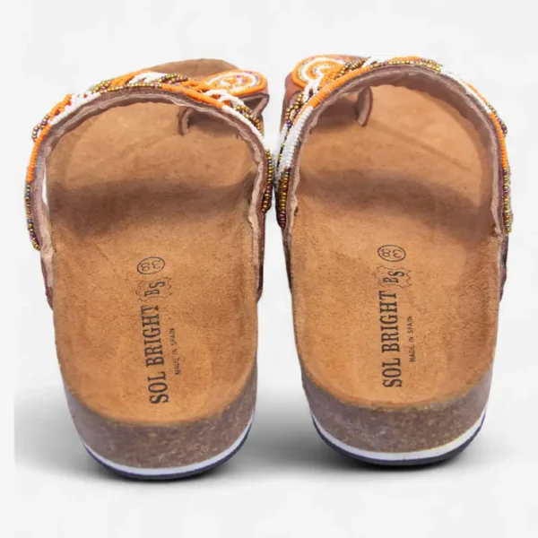 Beaded Women Cork Sandals