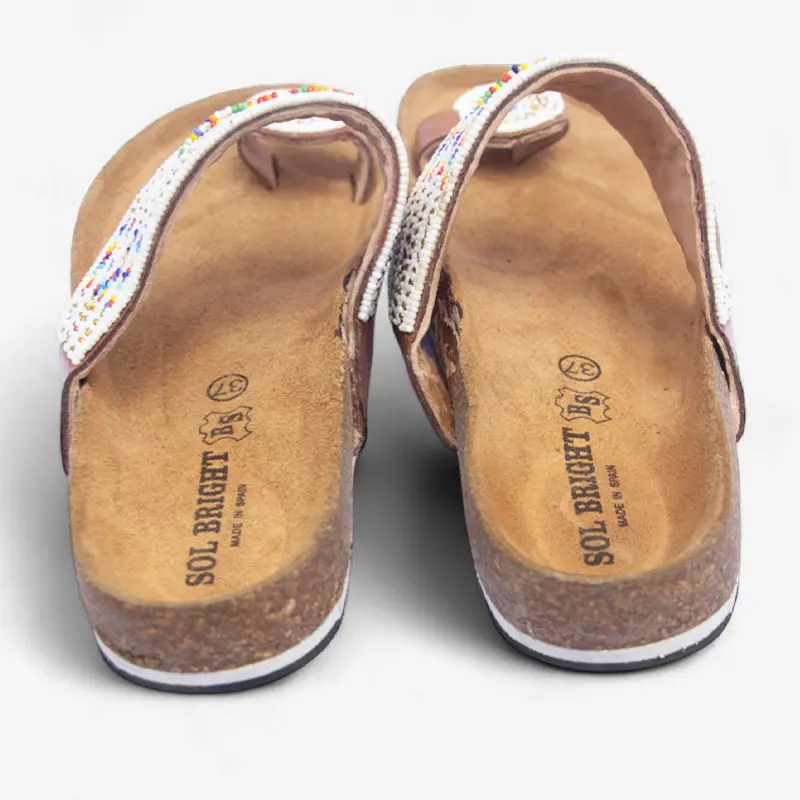 Beaded Women Cork Sandals