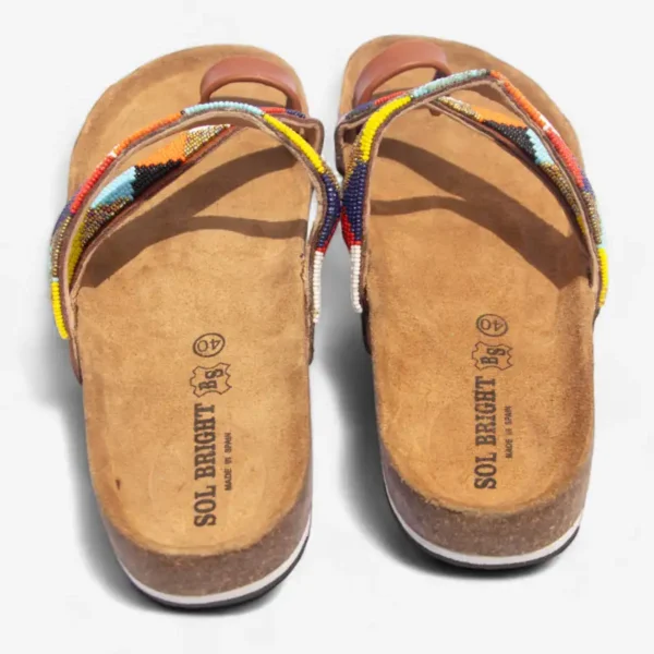 Beaded Women Cork Sandals