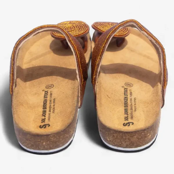Beaded Women Cork Sandals