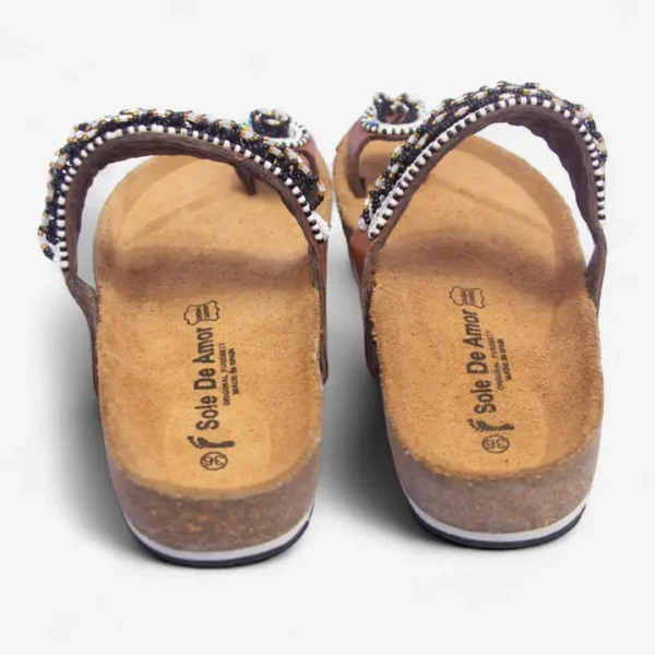 Beaded Women Cork Sandals