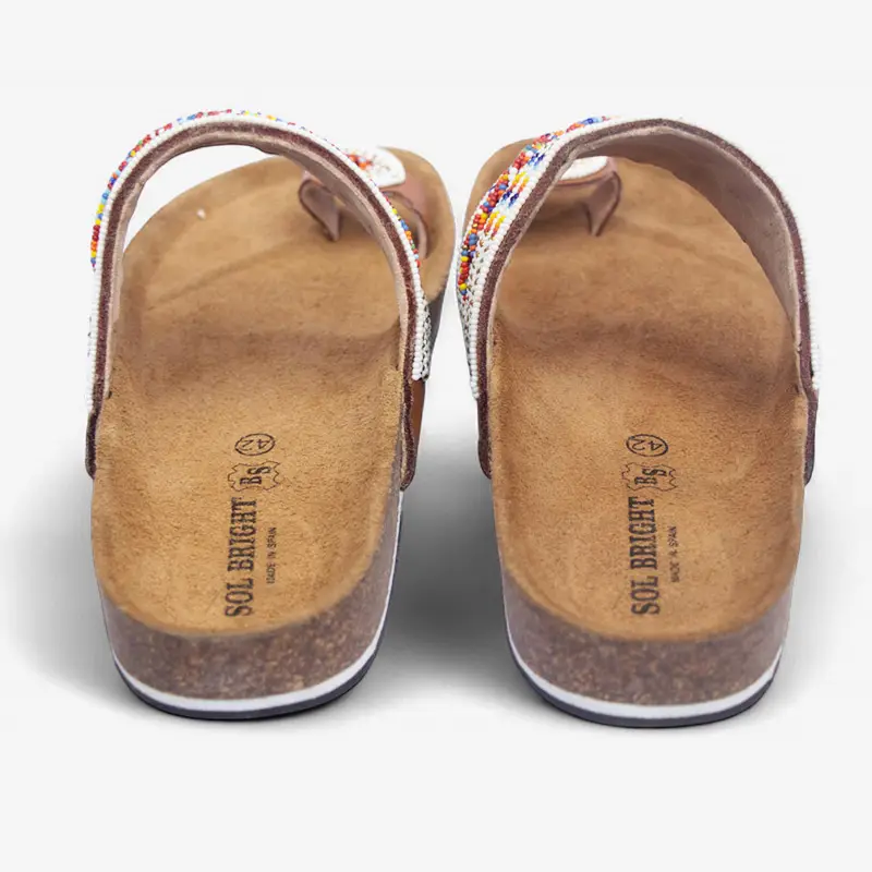 Beaded Women Cork Sandals