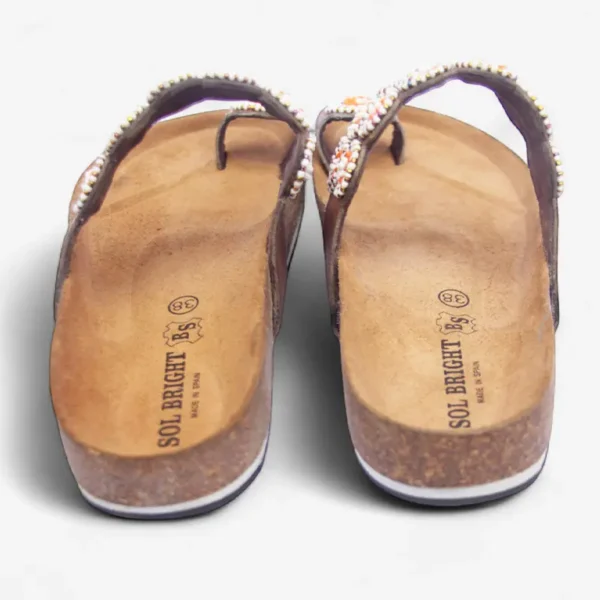 Beaded Women Cork Sandals