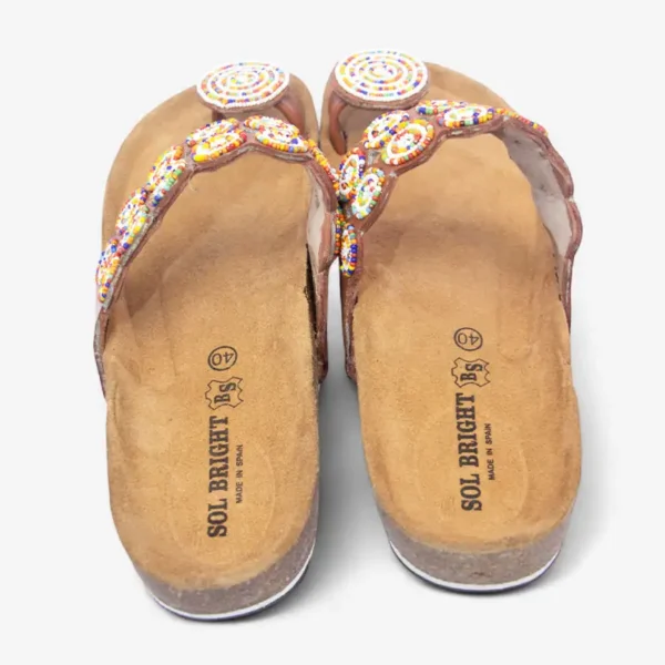 Beaded Women Cork Sandals