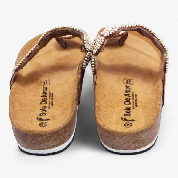 Beaded Women Cork Sandals