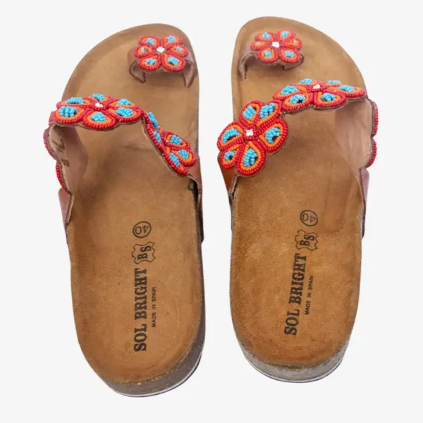 Beaded Women Cork Sandals