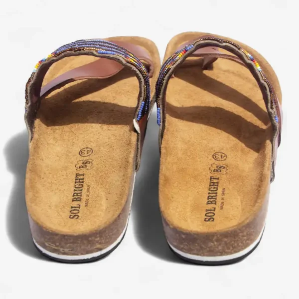 Beaded Women Cork Sandals