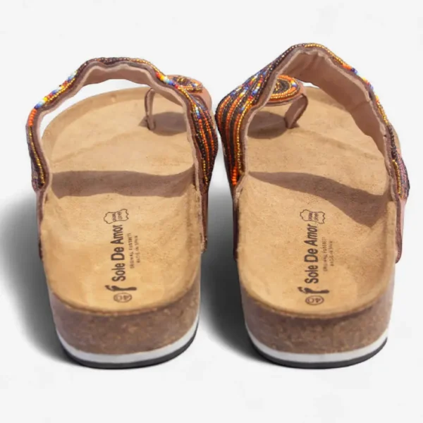 Beaded Women Cork Sandals