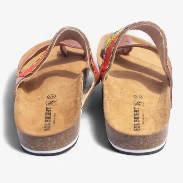Beaded Women Cork Sandals