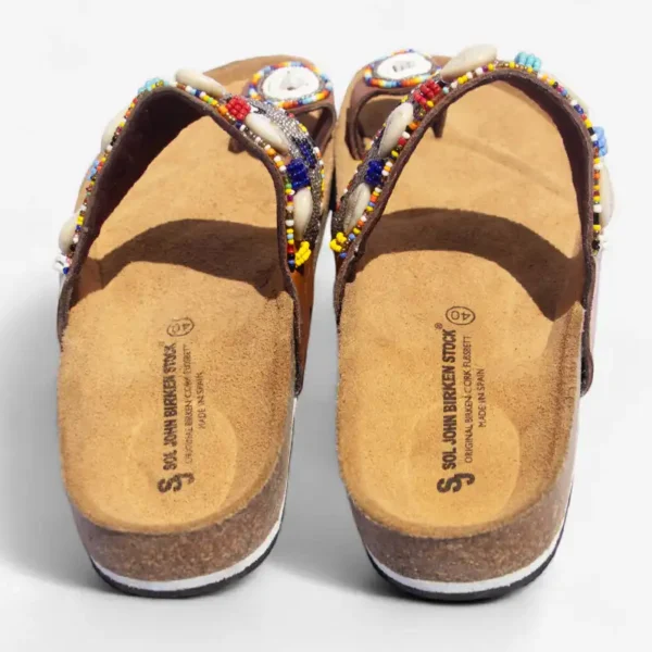Beaded Women Cork Sandals