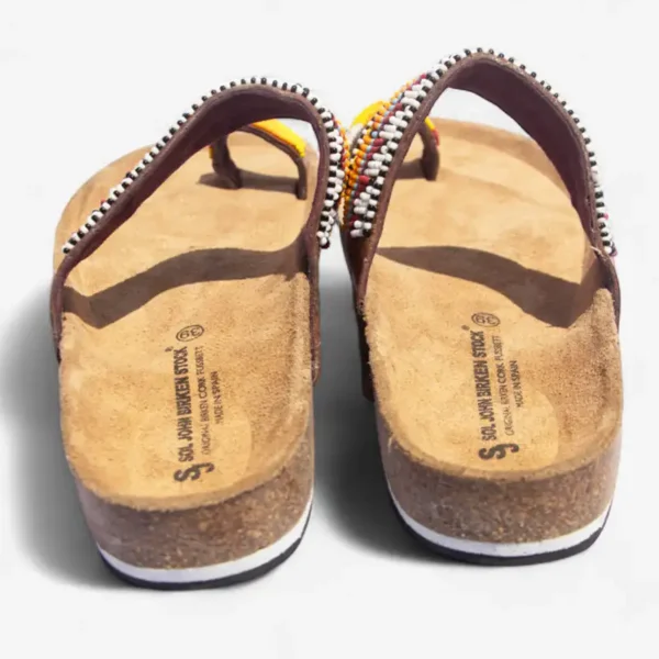 Beaded Women Cork Sandals