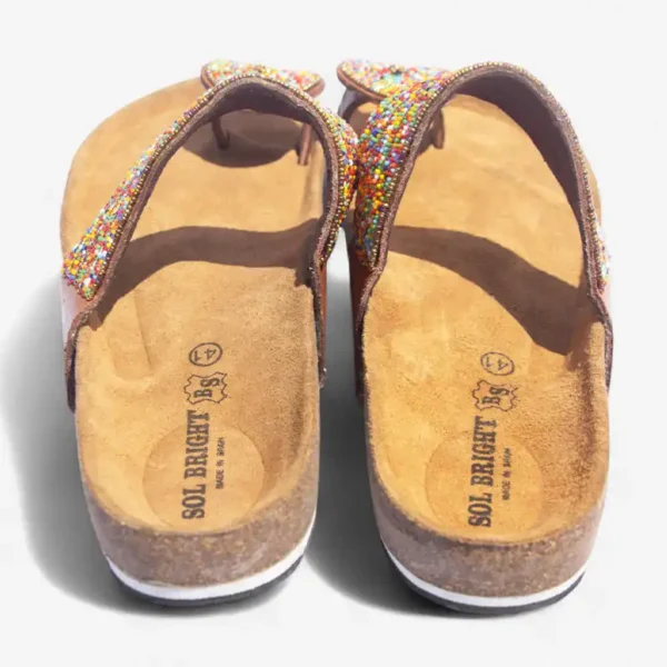 Beaded Women Cork Sandals