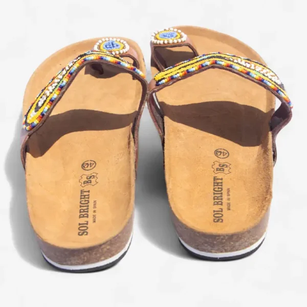 Beaded Women Cork Sandals