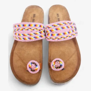 Beaded Women Cork Sandals