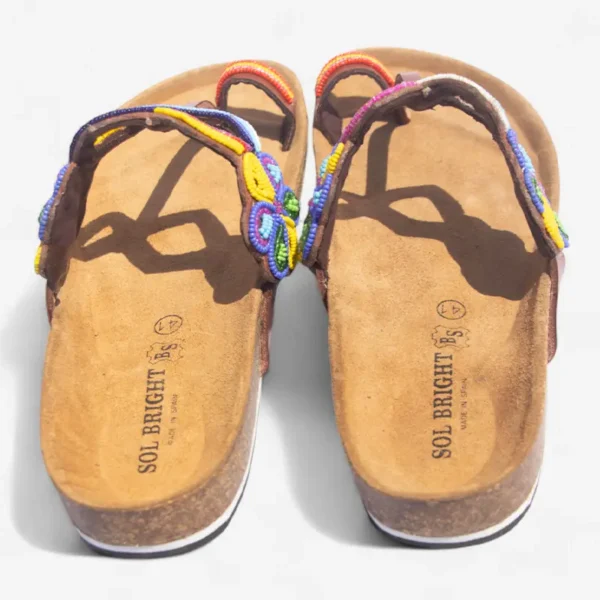 Beaded Women Cork Sandals