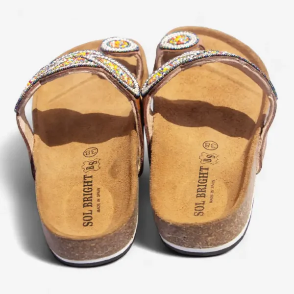Beaded Women Cork Sandals