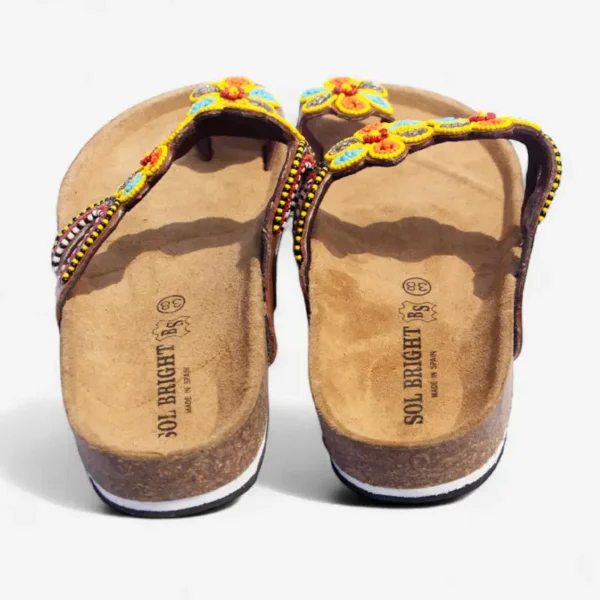 Beaded Women Cork Sandals