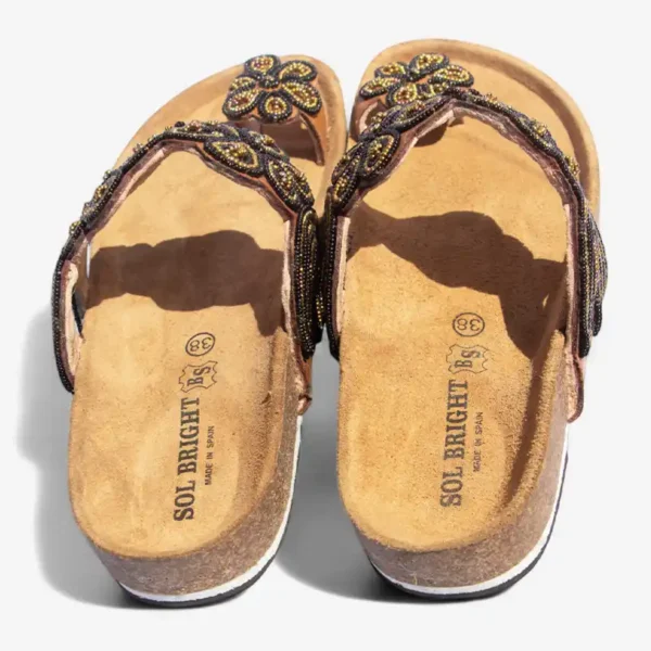 Beaded Women Cork Sandals