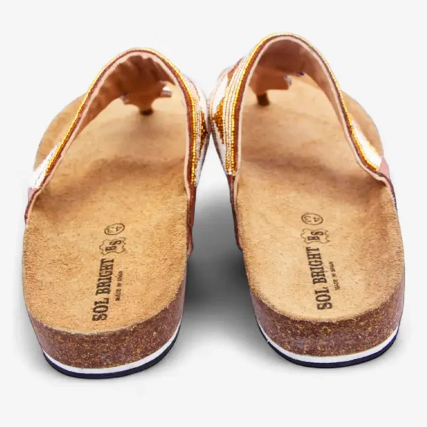 Beaded Women Cork Sandals