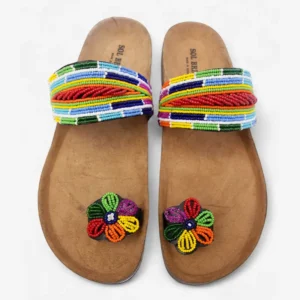 Beaded Women Cork Sandals