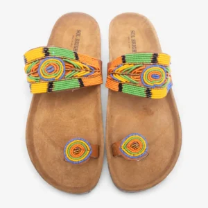 Beaded Women Cork Sandals