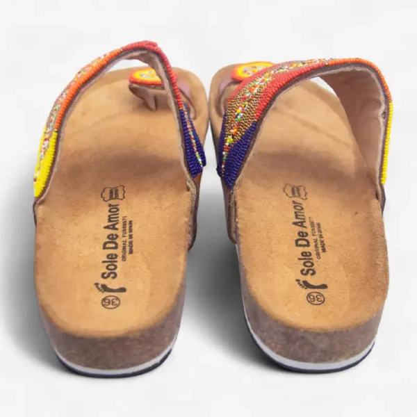 Beaded Women Cork Sandals