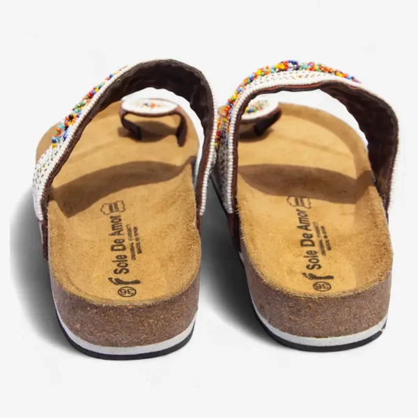 Beaded Women Cork Sandals