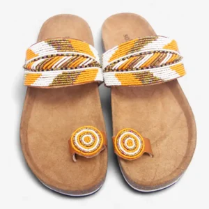 Beaded Women Cork Sandals