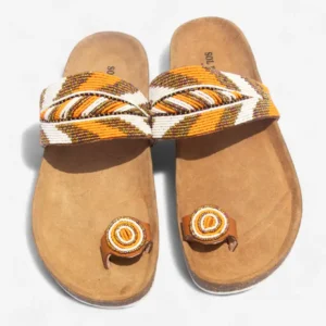 Beaded Women Cork Sandals